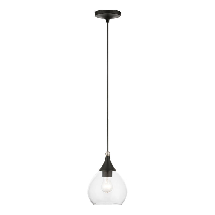 Livex Catania 46501-04 Pendant Light - Black w/Brushed Nickel