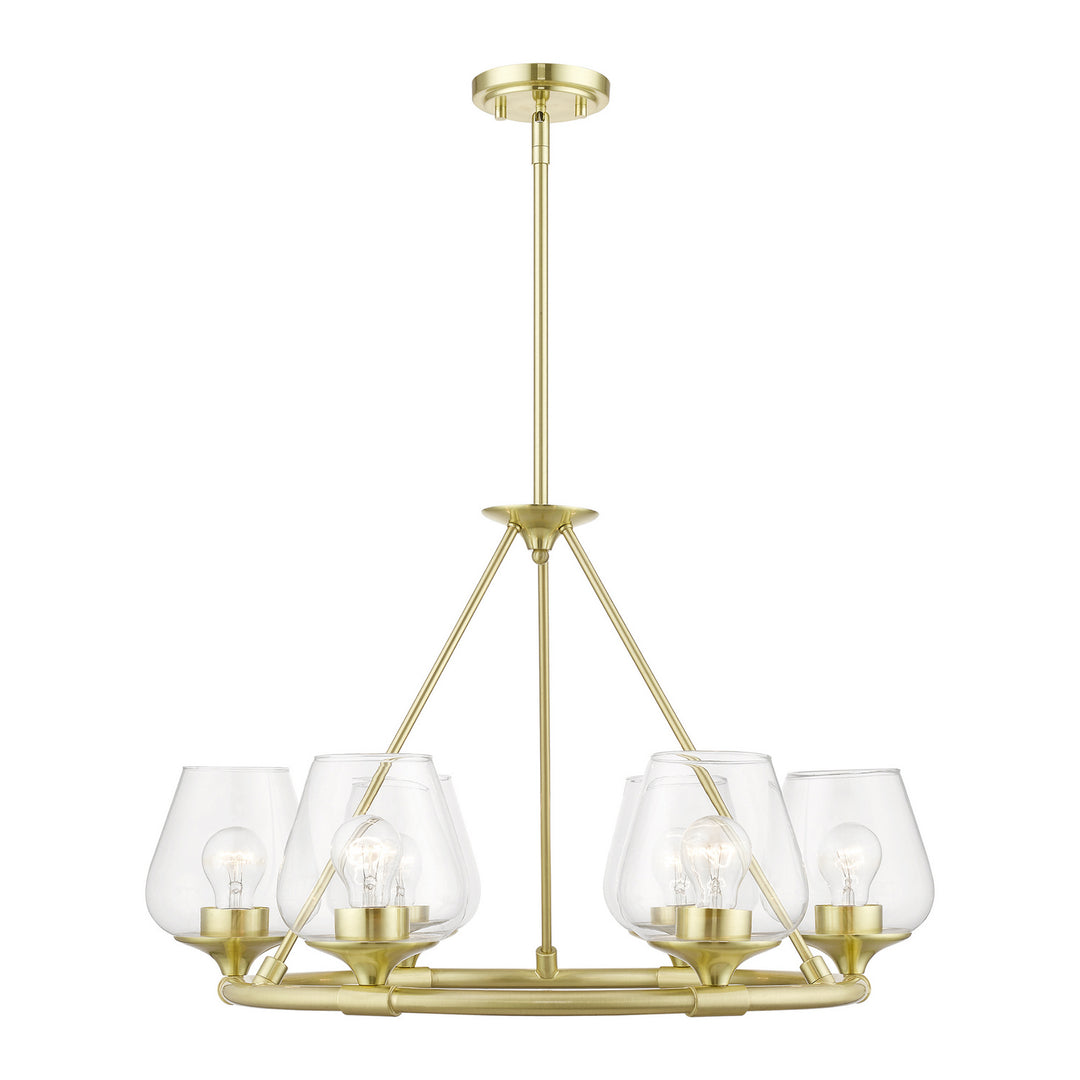 Livex Willow 46726-12 Chandelier Light - Satin Brass