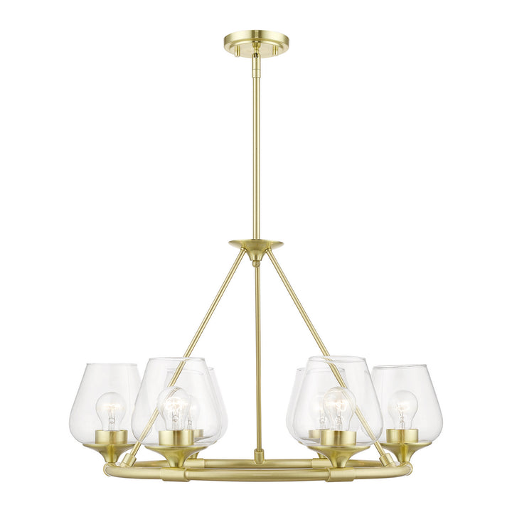 Livex Willow 46726-12 Chandelier Light - Satin Brass