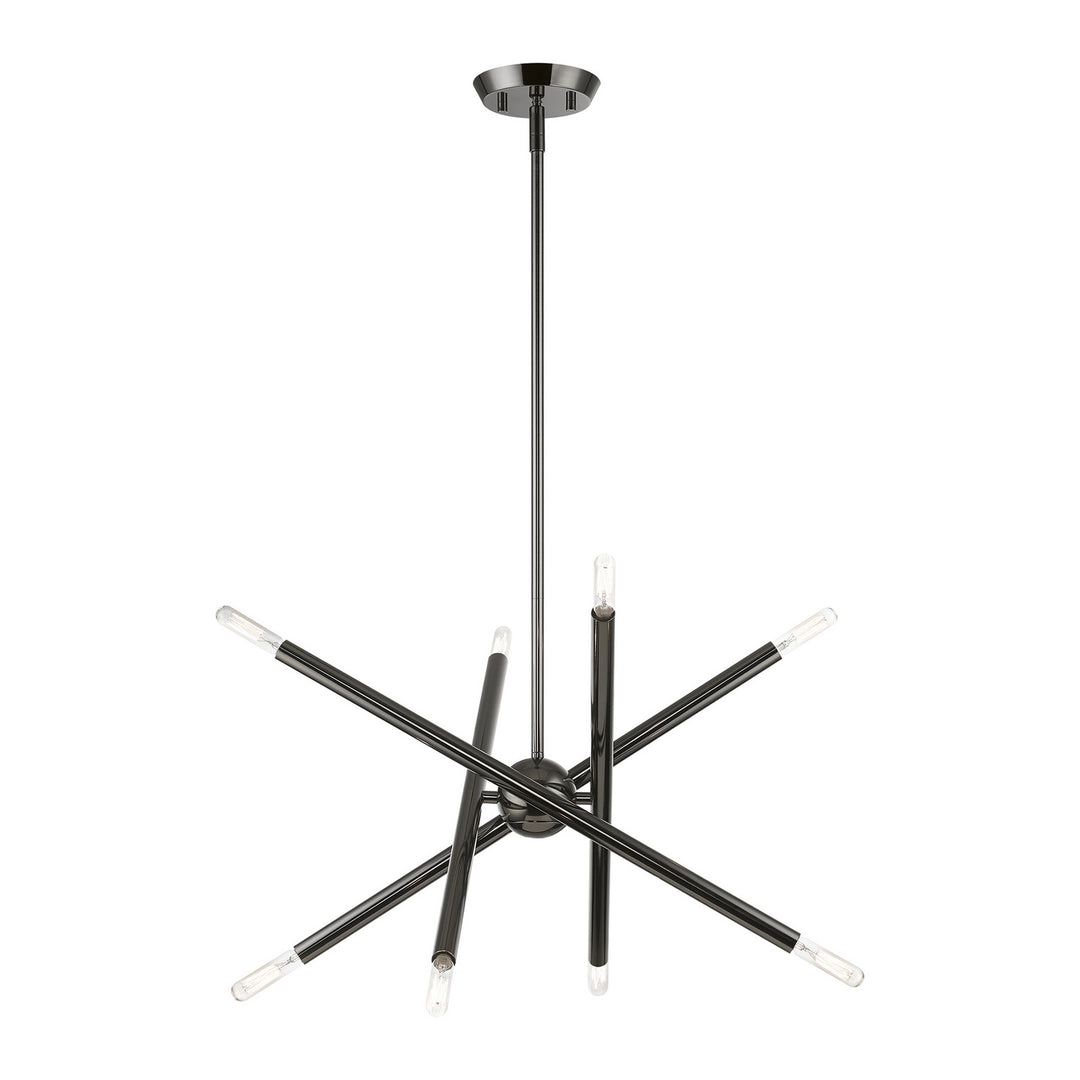Livex Soho 46774-46 Chandelier Light - Black Chrome
