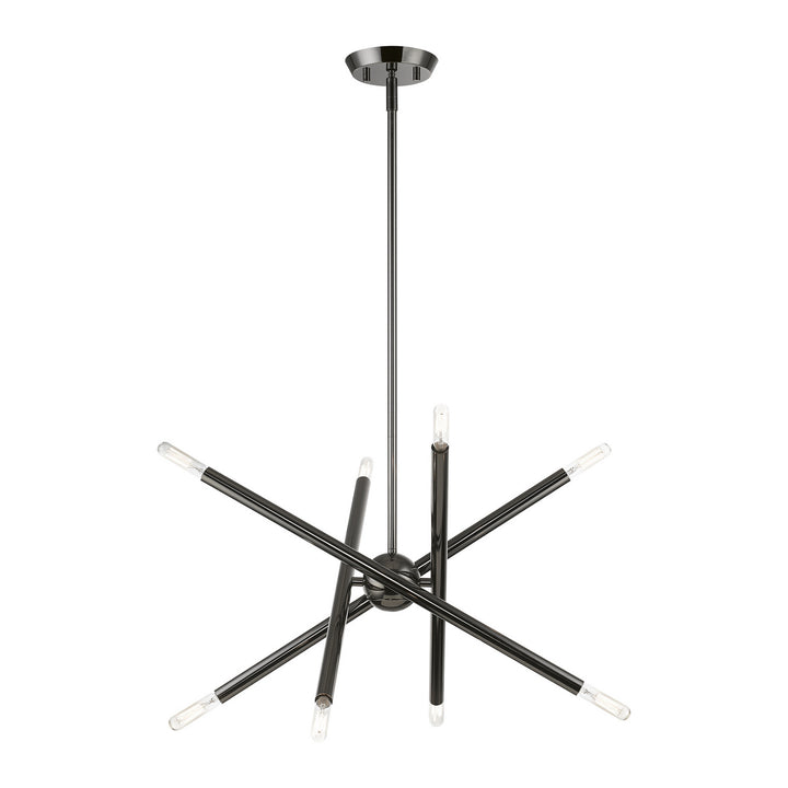 Livex Soho 46774-46 Chandelier Light - Black Chrome