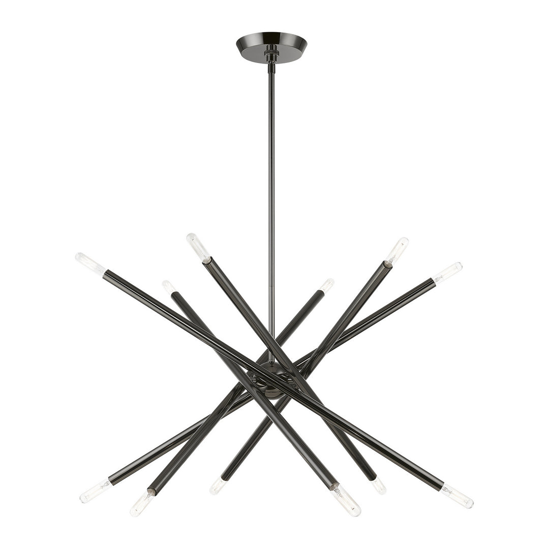 Livex Soho 46776-46 Chandelier Light - Black Chrome