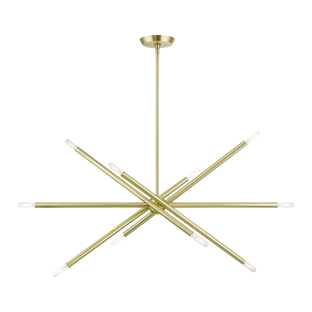 Livex Soho 46777-12 Chandelier Light - Satin Brass