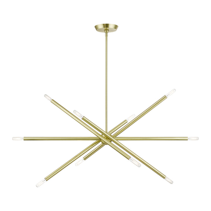 Livex Soho 46777-12 Chandelier Light - Satin Brass