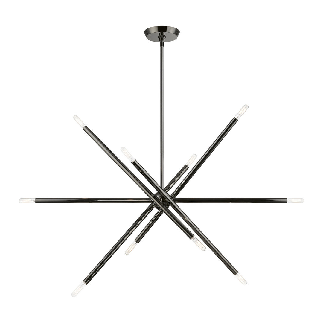 Livex Soho 46777-46 Chandelier Light - Black Chrome