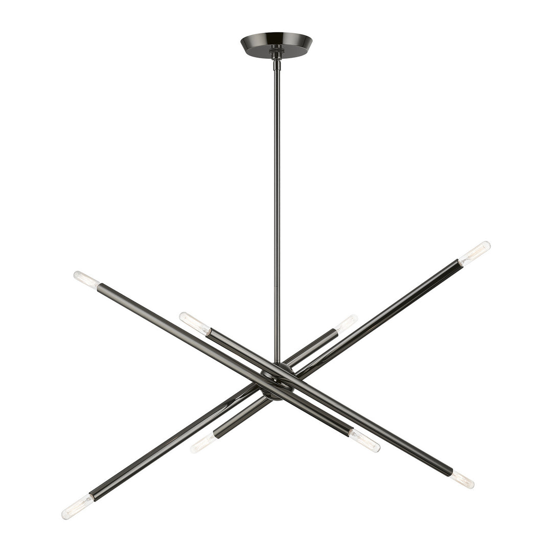 Livex Soho 46778-46 Chandelier Light - Black Chrome