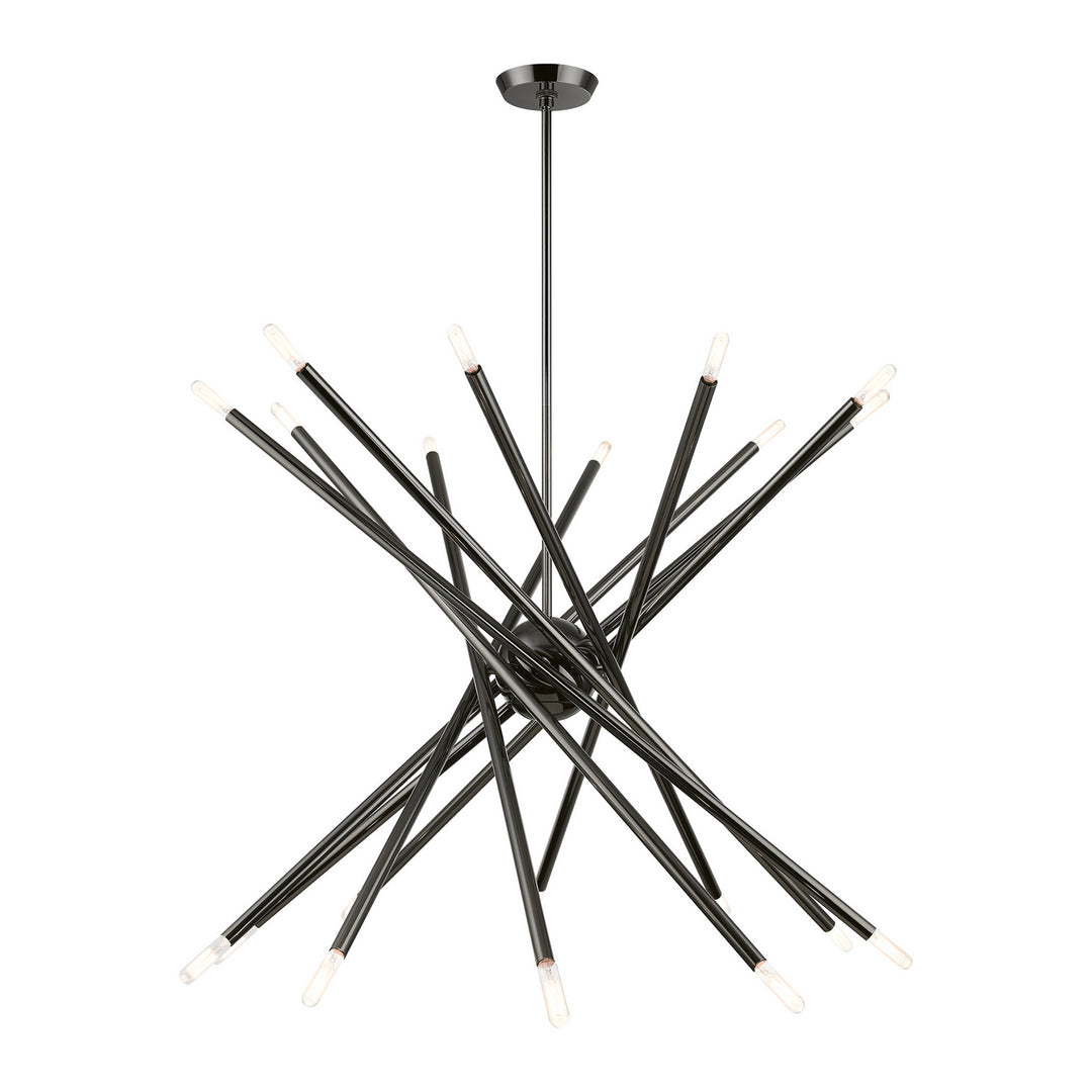Livex Soho 46779-46 Chandelier Light - Black Chrome