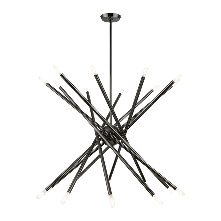 Livex Soho 46779-46 Chandelier Light - Black Chrome
