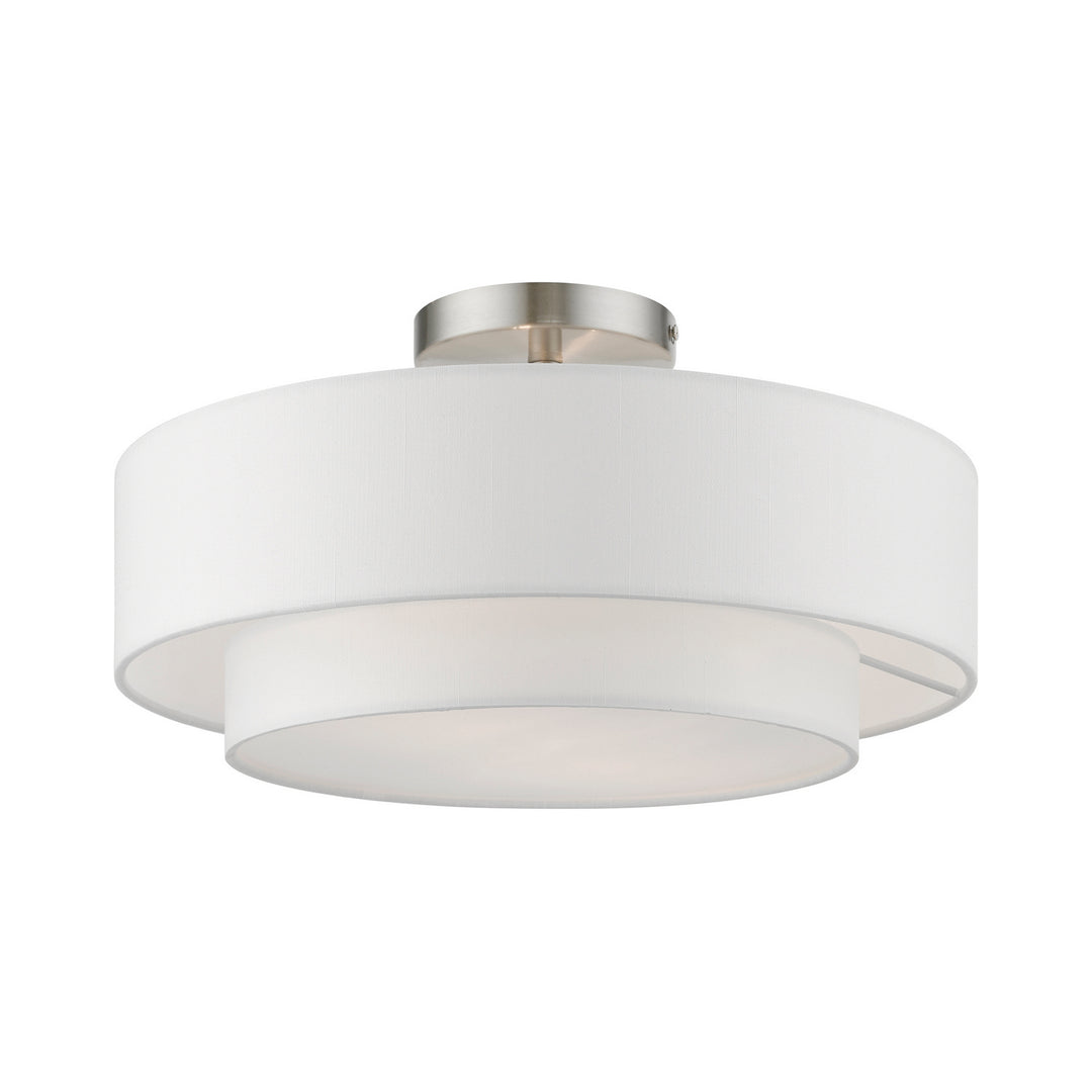 Livex Meridian 47153-91 Ceiling Light - Brushed Nickel