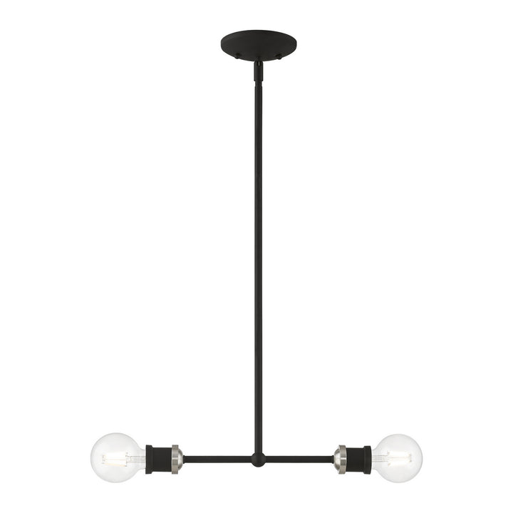 Livex Lansdale 47162-04 Pendant Light - Black w/Brushed Nickel