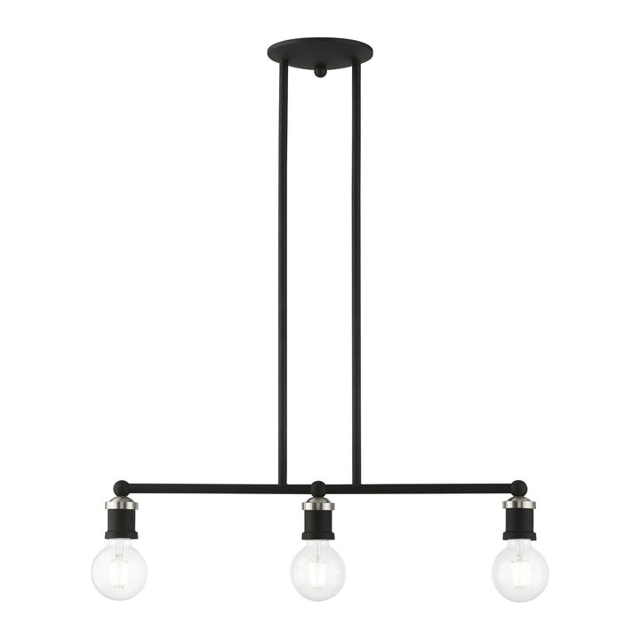 Livex Lansdale 47163-04 Pendant Light - Black w/Brushed Nickel