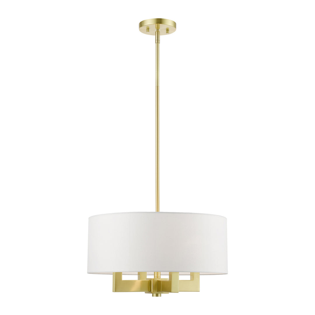 Livex Cresthaven 48784-12 Pendant Light - Satin Brass