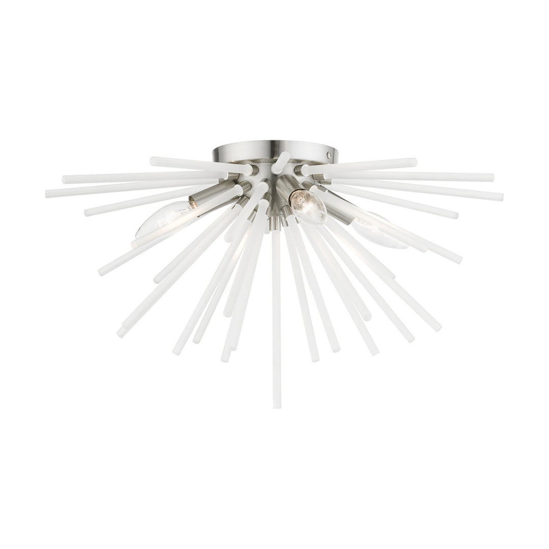 Livex Uptown 48820-91 Ceiling Light - Brushed Nickel