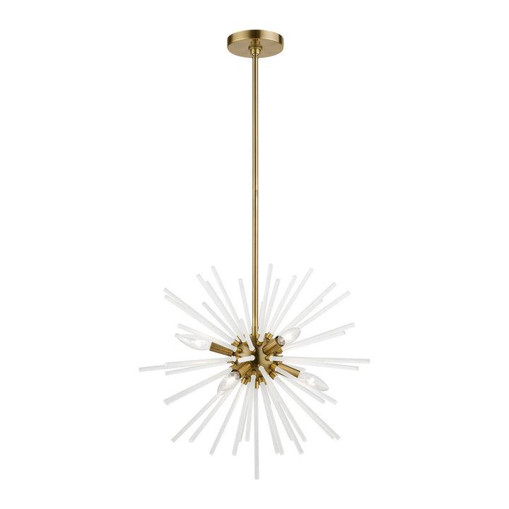 Livex Uptown 48824-01 Chandelier Light - Antique Brass