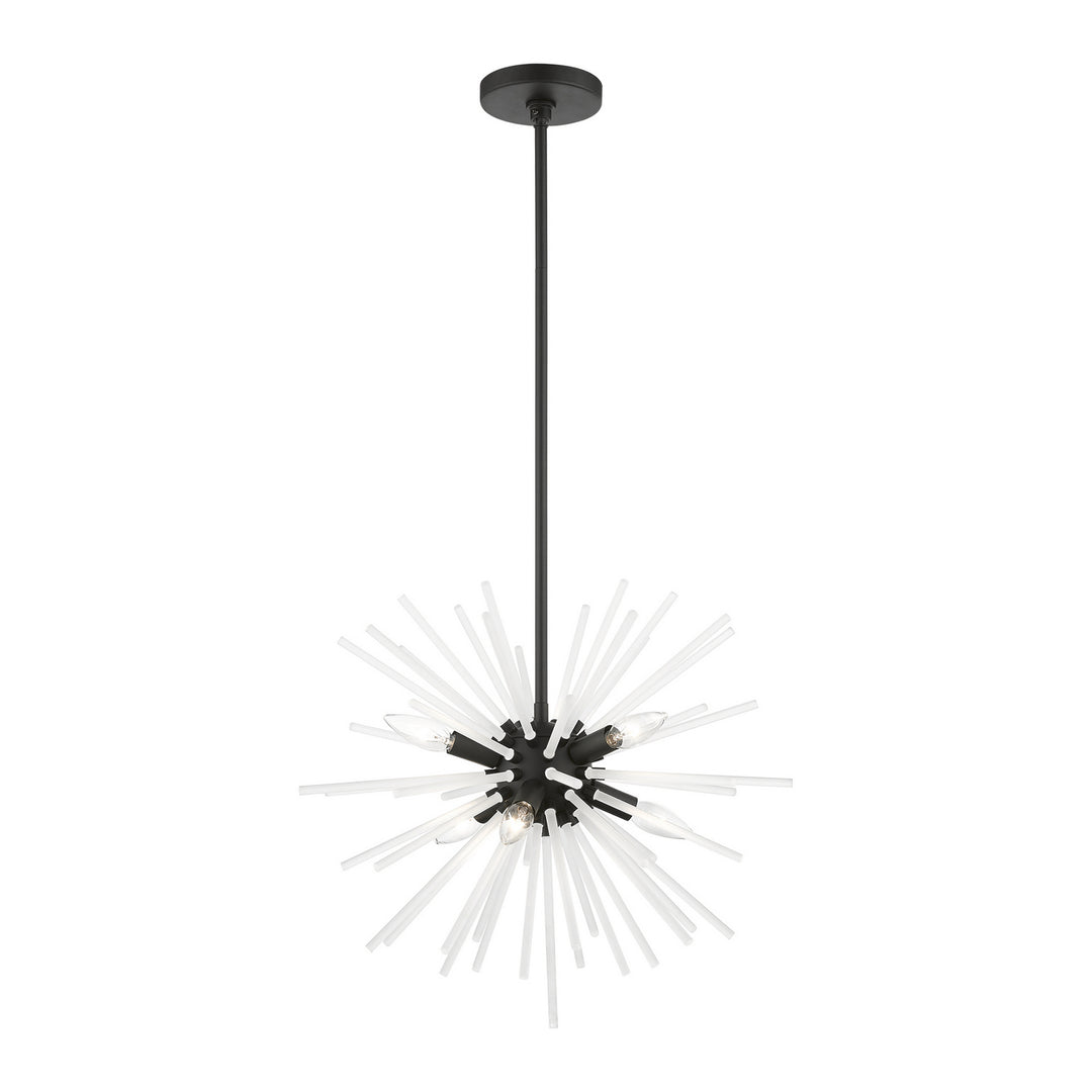 Livex Uptown 48824-04 Chandelier Light - Black