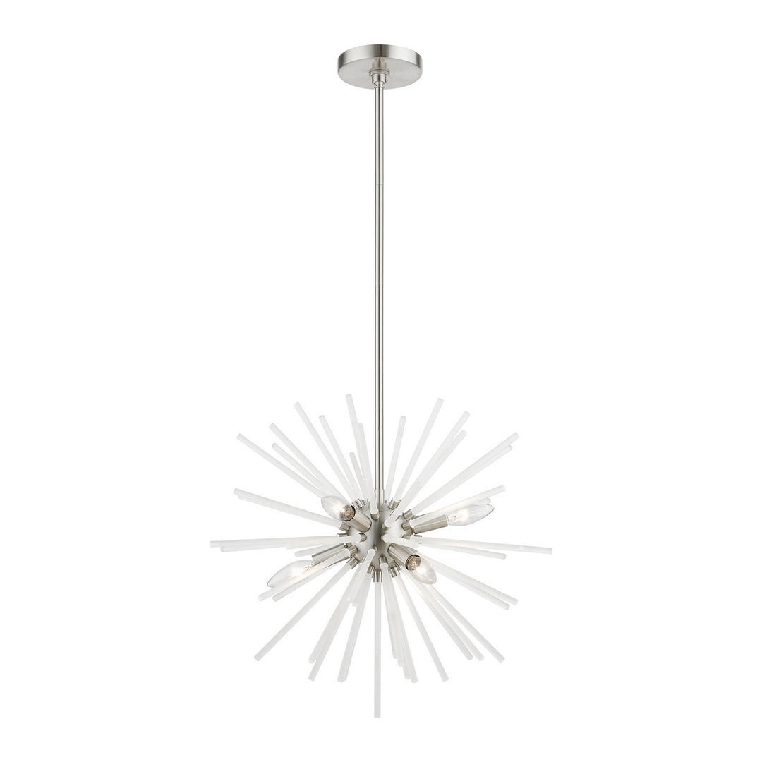Livex Uptown 48824-91 Chandelier Light - Brushed Nickel