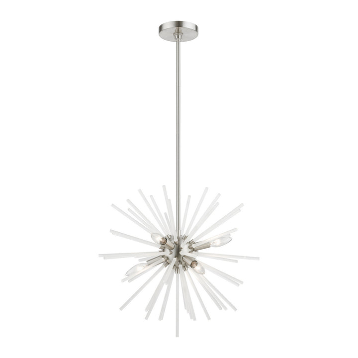 Livex Uptown 48824-91 Chandelier Light - Brushed Nickel
