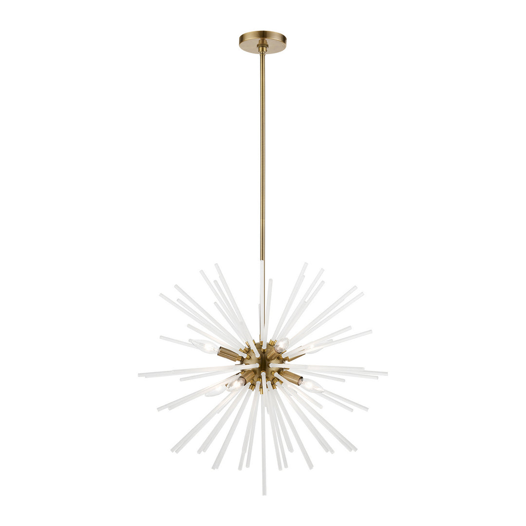 Livex Uptown 48826-01 Chandelier Light - Antique Brass