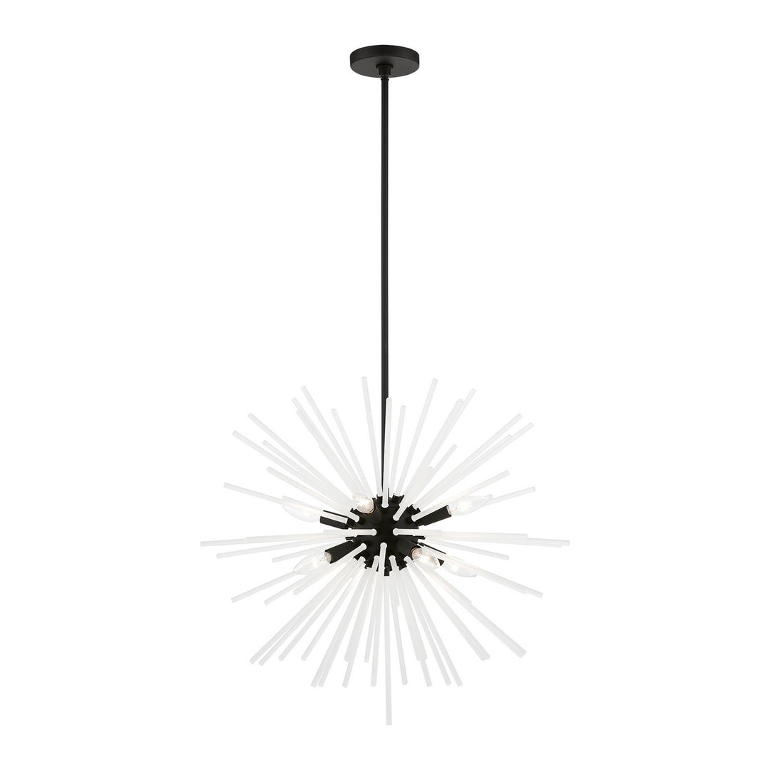 Livex Uptown 48826-04 Chandelier Light - Black