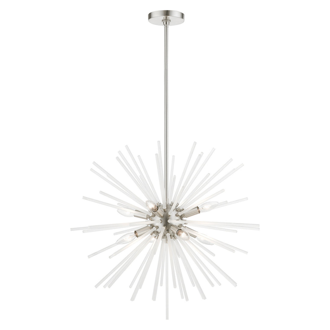 Livex Uptown 48826-91 Chandelier Light - Brushed Nickel