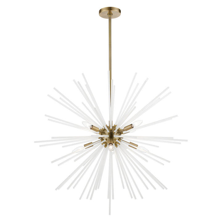 Livex Uptown 48828-01 Chandelier Light - Antique Brass