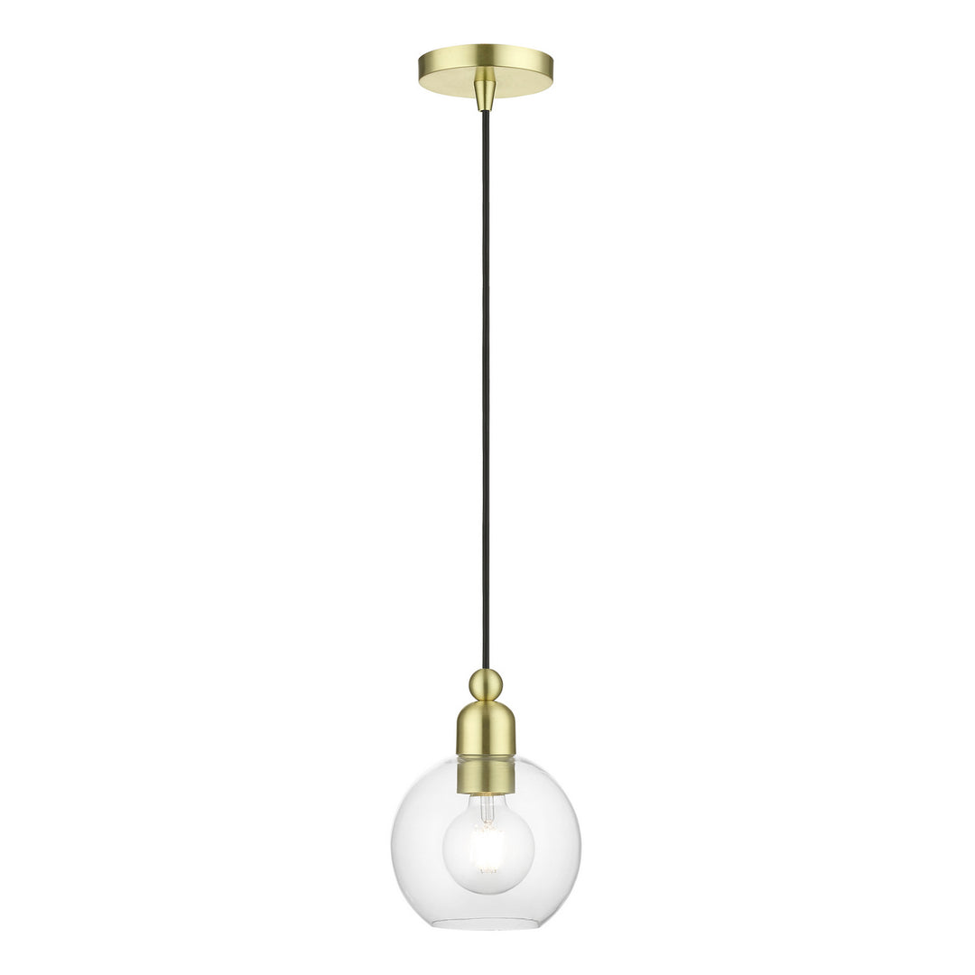 Livex Downtown 48971-12 Pendant Light - Satin Brass