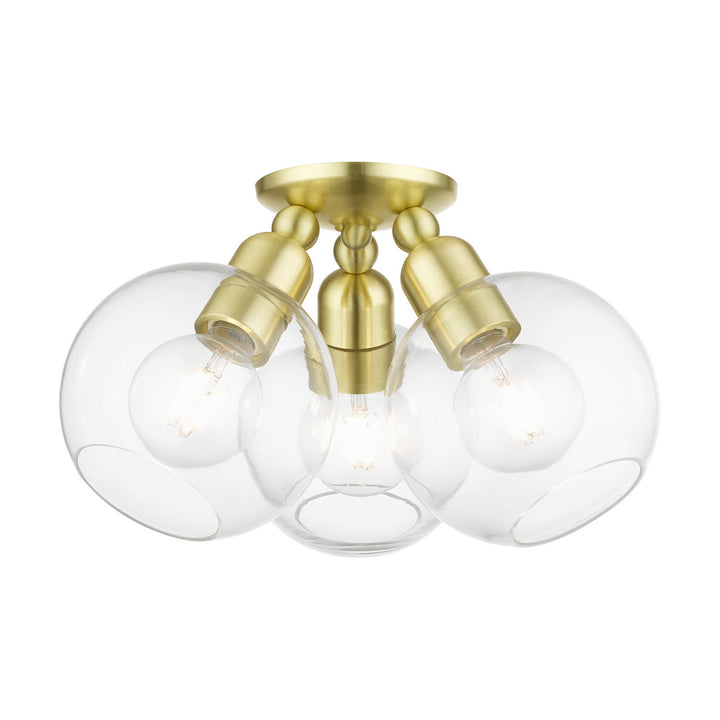 Livex Downtown 48978-12 Ceiling Light - Satin Brass