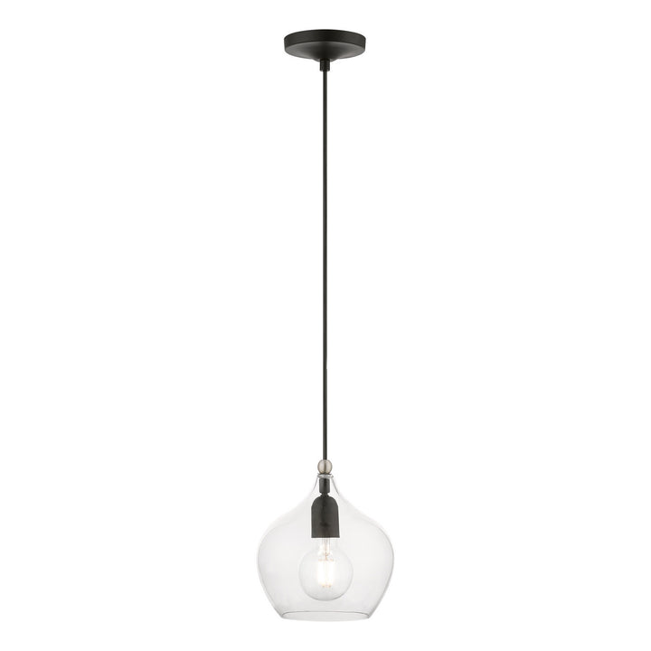 Livex Aldrich 49088-04 Pendant Light - Black w/Brushed Nickel