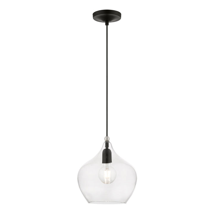 Livex Aldrich 49093-04 Pendant Light - Black w/Brushed Nickel