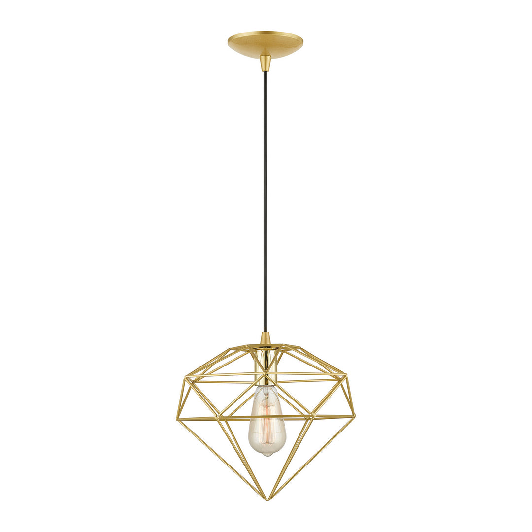 Livex Knox 49152-33 Pendant Light - Soft Gold w/Polished Brass