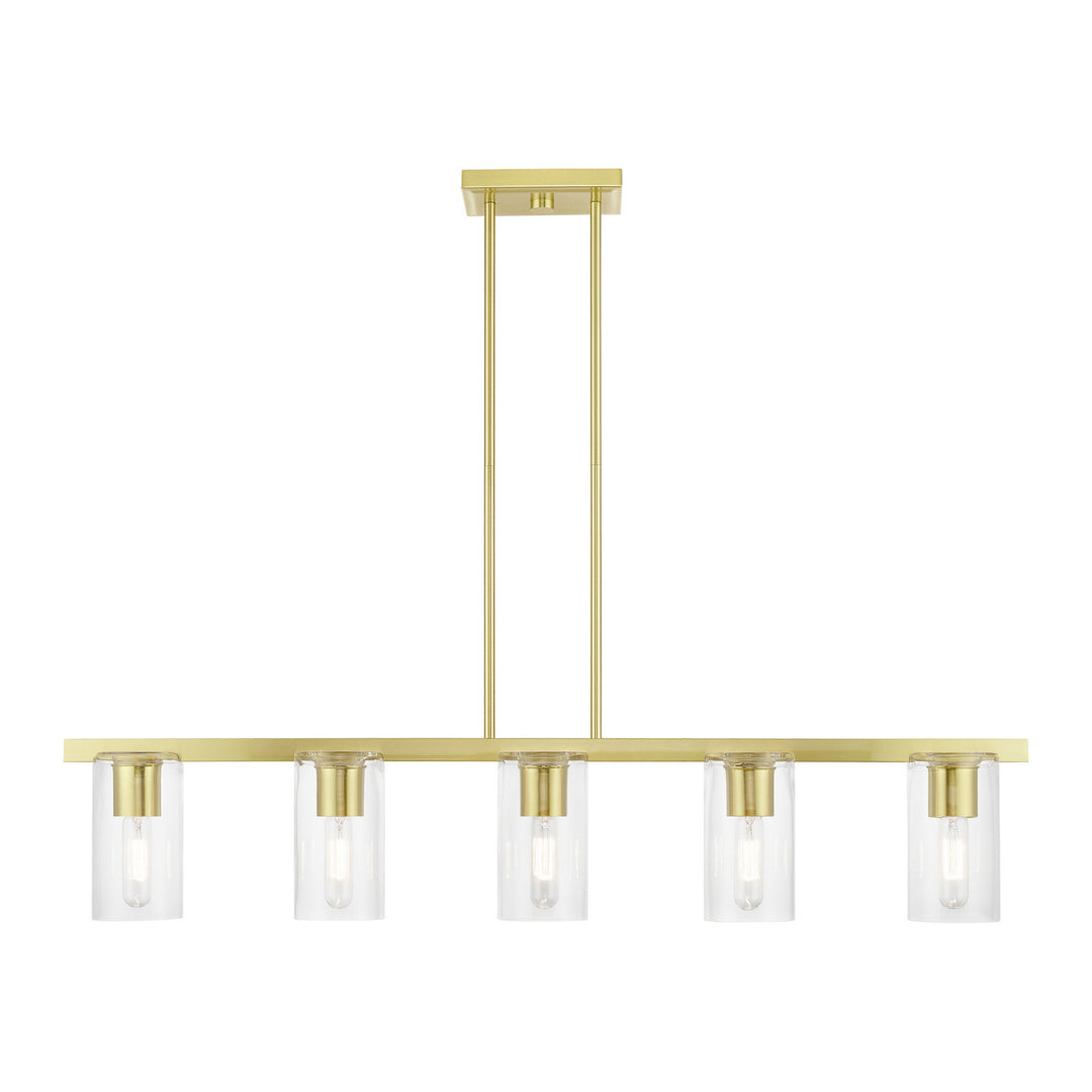 Livex Clarion 49275-12 Pendant Light - Satin Brass