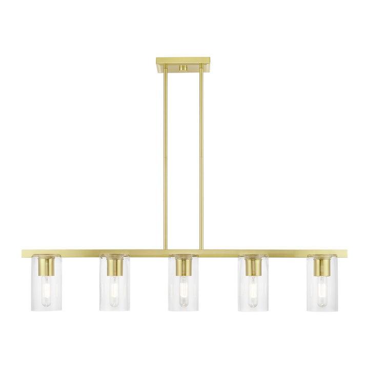Livex Clarion 49275-12 Pendant Light - Satin Brass
