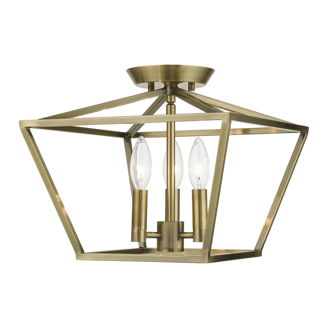 Livex Devone 49430-01 Ceiling Light - Antique Brass