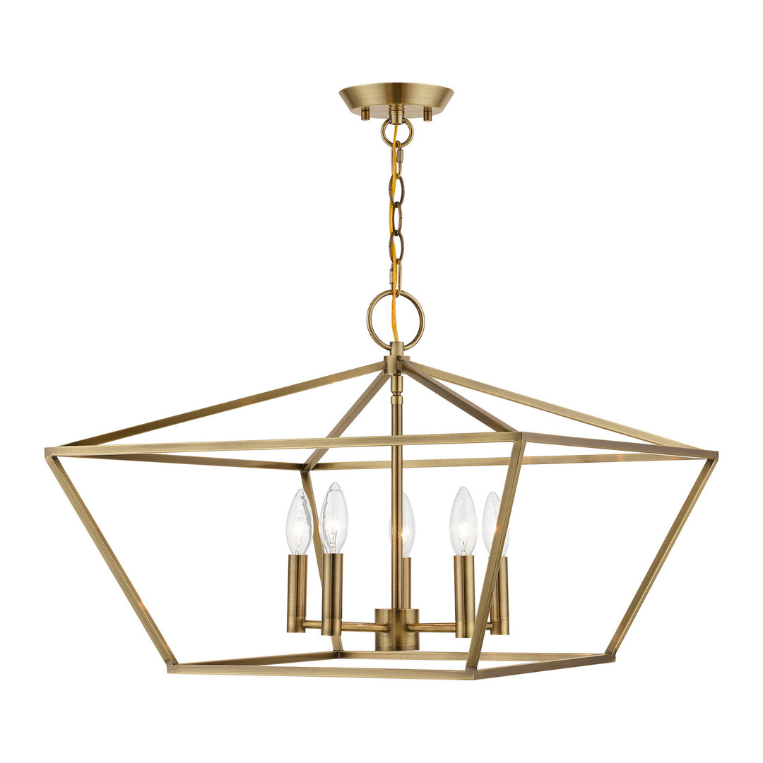 Livex Devone 49435-01 Pendant Light - Antique Brass