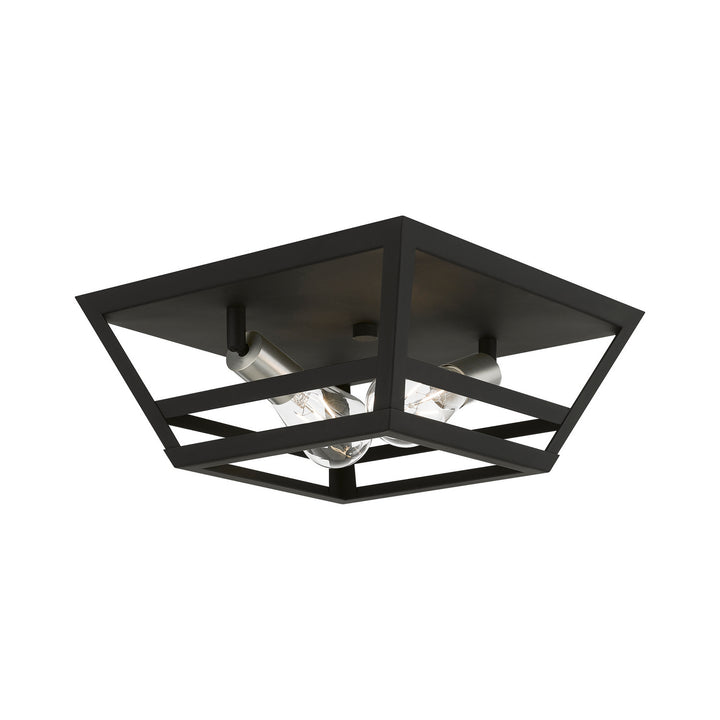 Livex Schofield 49560-04 Ceiling Light - Black w/Brushed Nickel