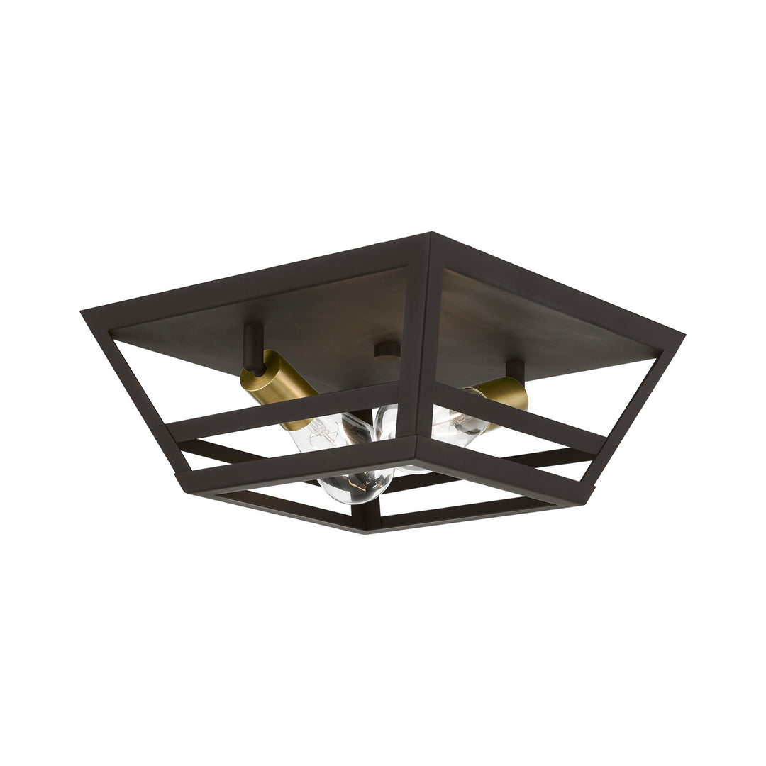 Livex Schofield 49560-07 Ceiling Light - Bronze w/Antique Brass