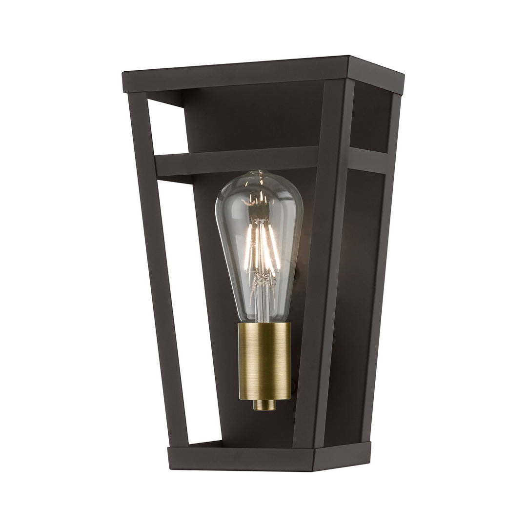 Livex Schofield 49567-07 Wall Sconce Light - Bronze w/Antique Brass