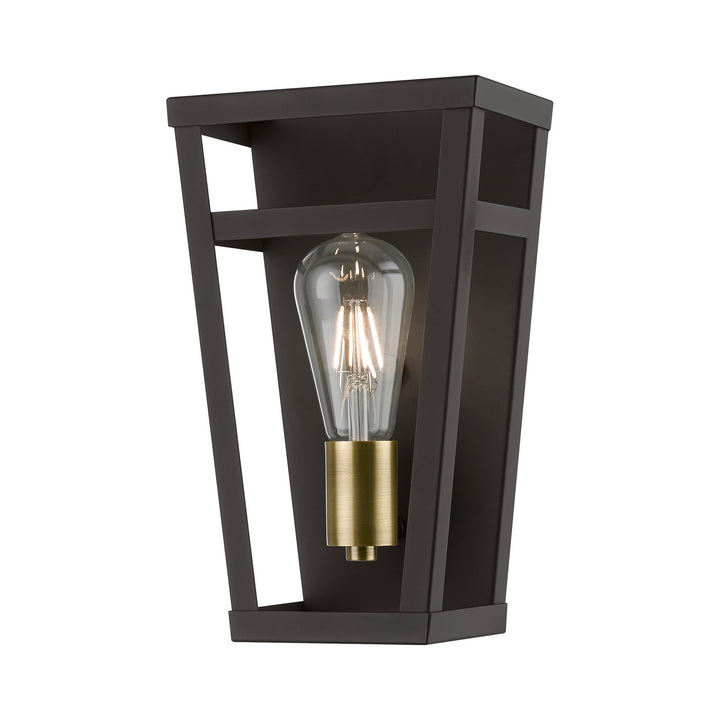 Livex Schofield 49567-07 Wall Sconce Light - Bronze w/Antique Brass