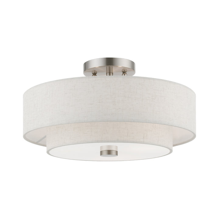 Livex Meridian 51084-91 Ceiling Light - Brushed Nickel