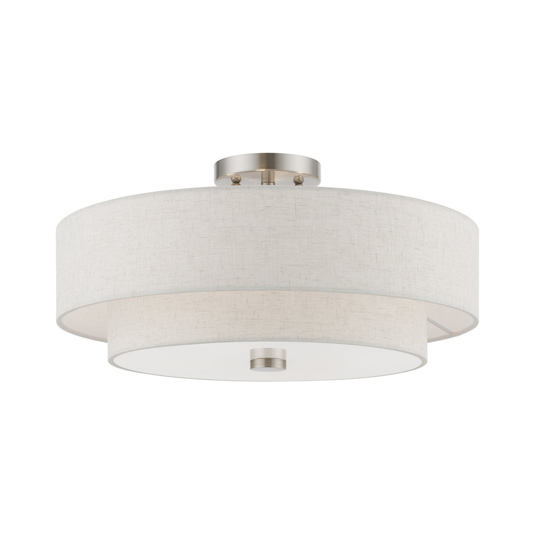 Livex Meridian 51085-91 Ceiling Light - Brushed Nickel