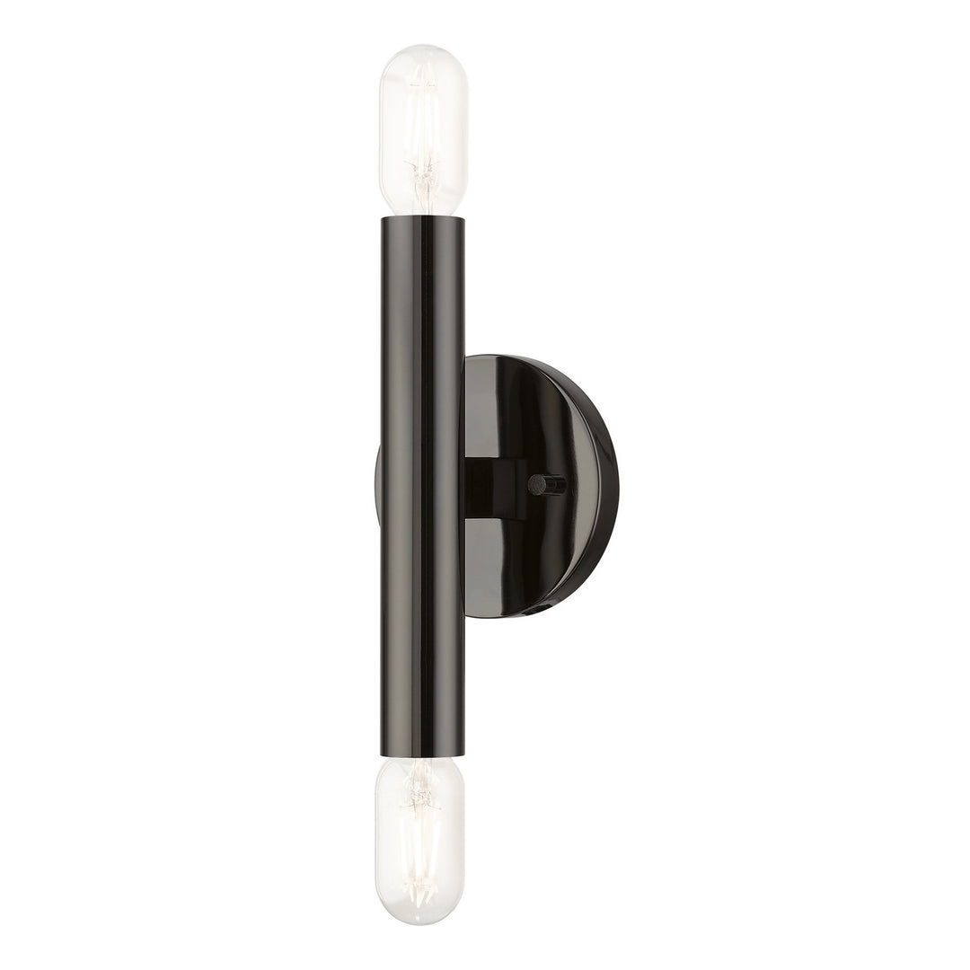 Livex Copenhagen 51132-46 Wall Sconce Light - Black Chrome