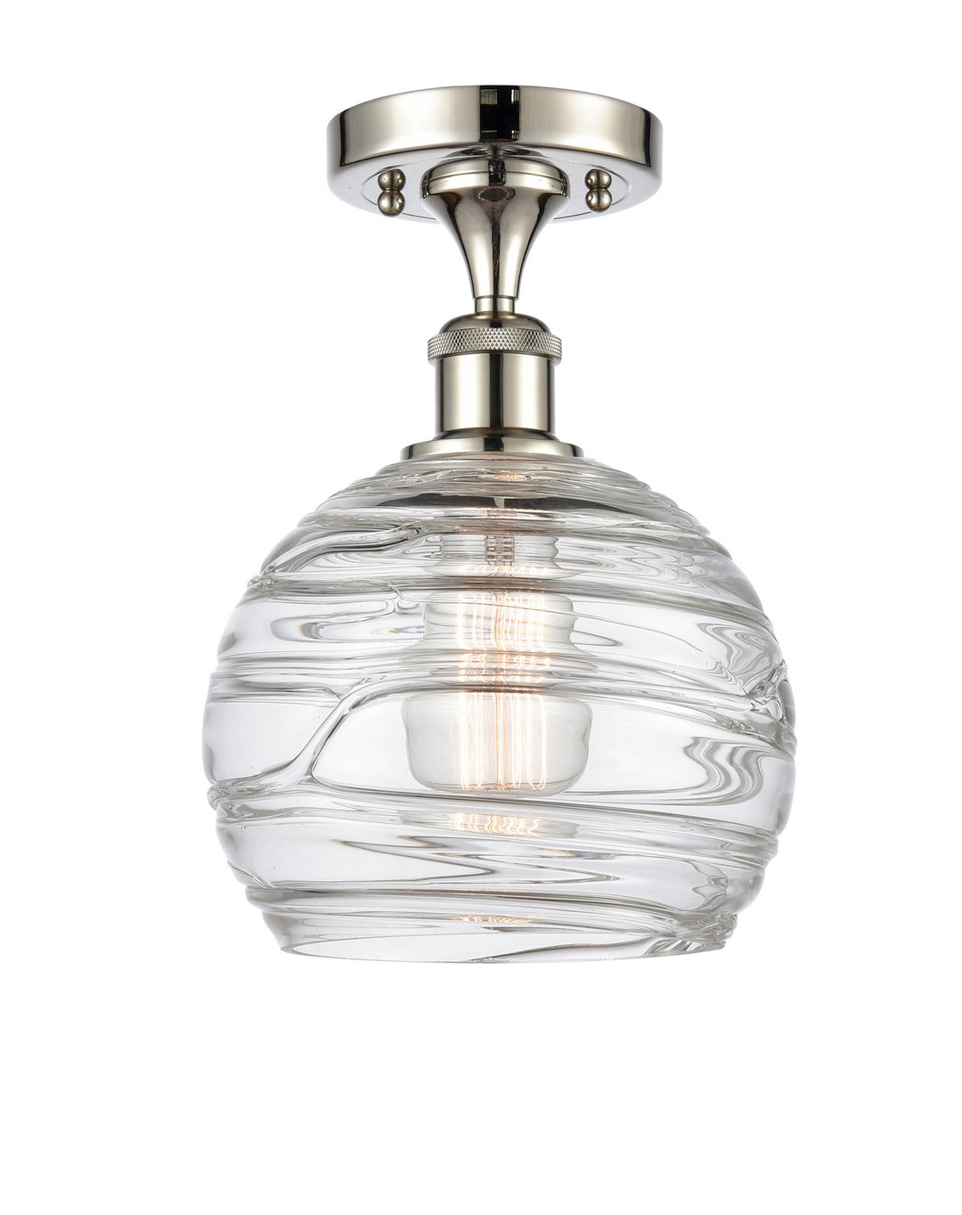 Innovations Ballston 516-1C-PN-G1213-8-LED Ceiling Light - Polished Nickel
