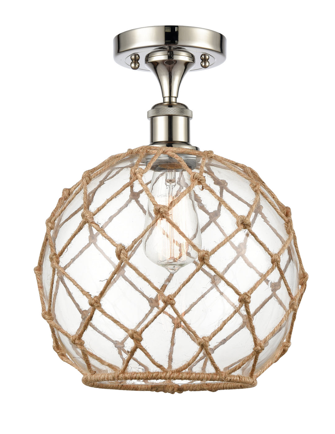 Innovations Ballston 516-1C-PN-G122-10RB Ceiling Light - Polished Nickel