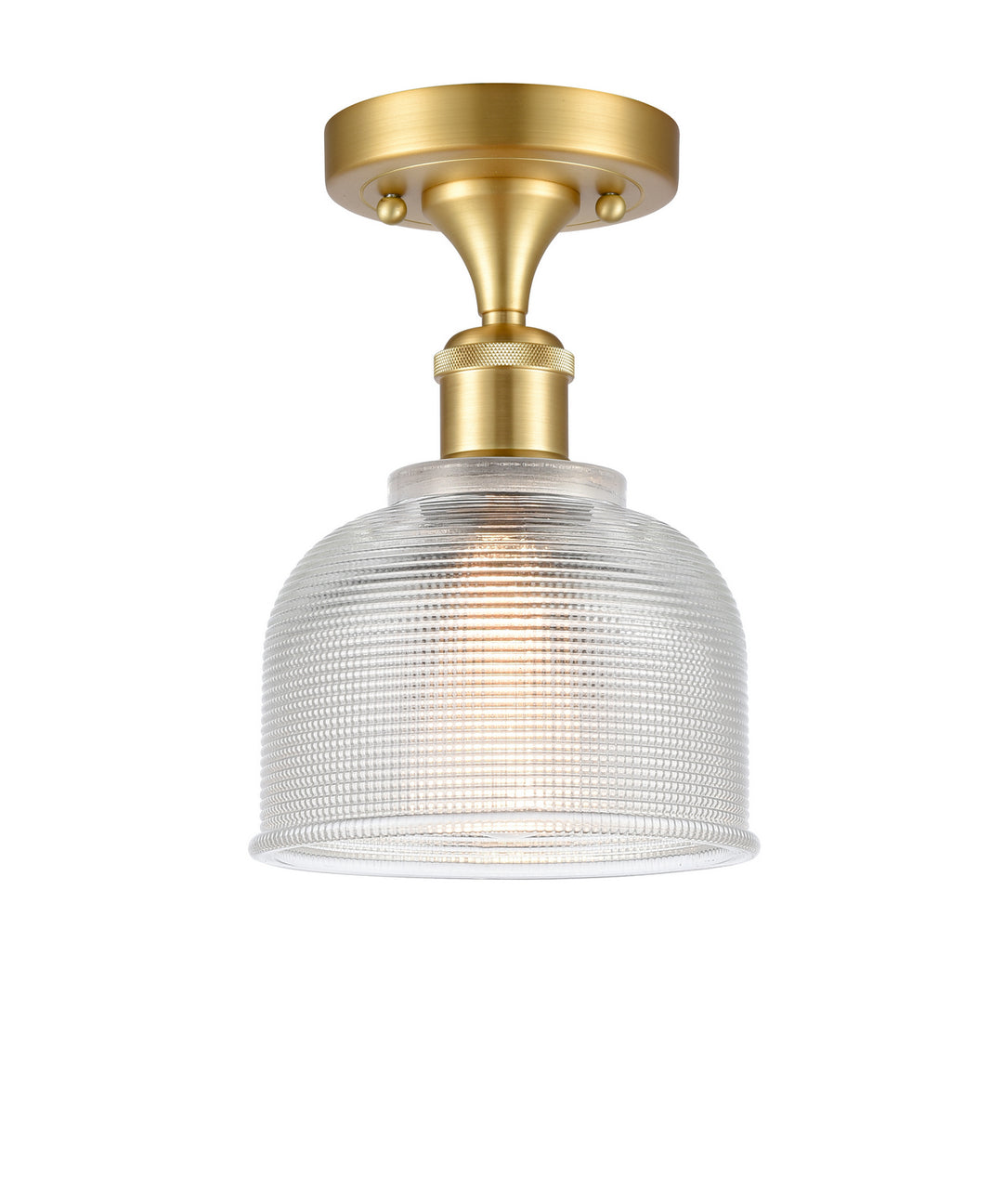 Innovations Ballston 516-1C-SG-G412-LED Ceiling Light - Satin Gold