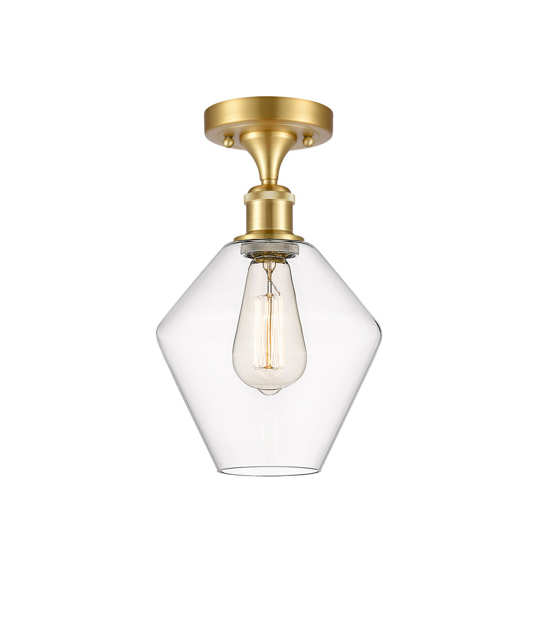 Innovations Ballston 516-1C-SG-G652-8-LED Ceiling Light - Satin Gold