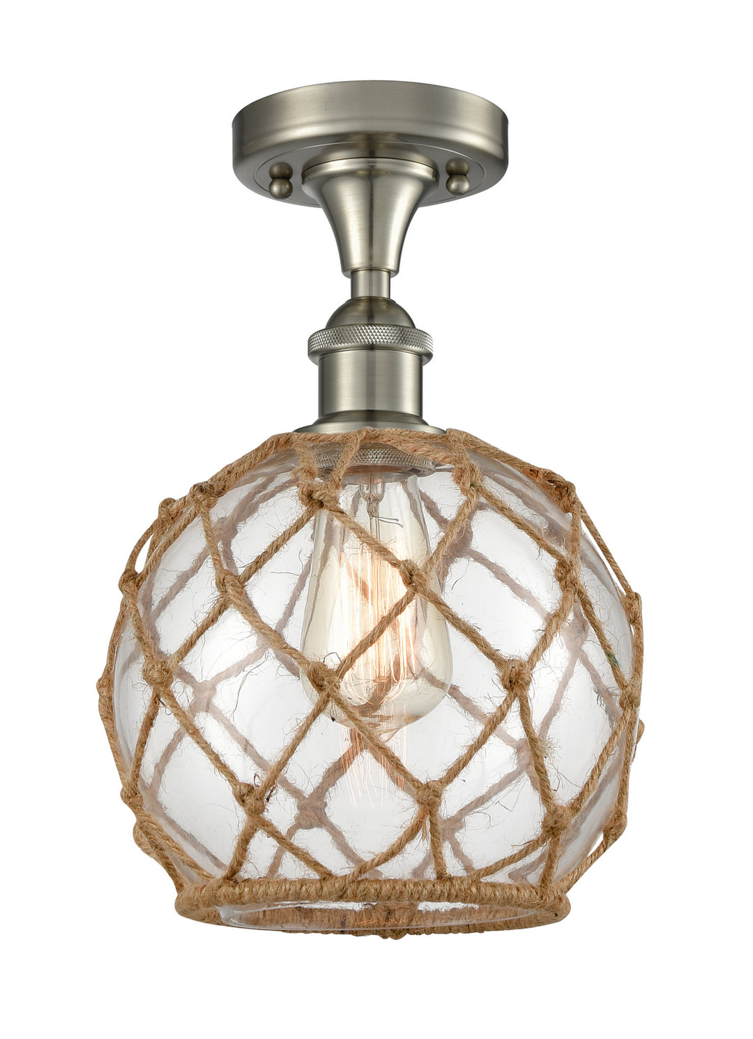 Innovations Ballston 516-1C-SN-G122-8RB-LED Ceiling Light - Brushed Satin Nickel