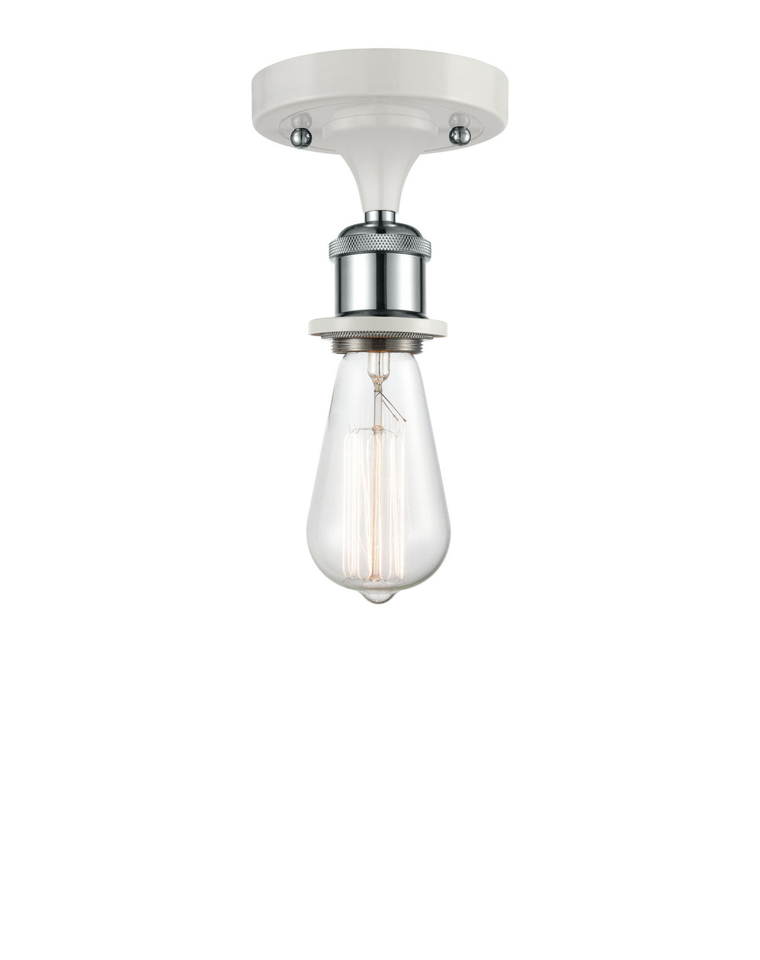 Innovations Ballston 516-1C-WPC Ceiling Light - White and Polished Chrome