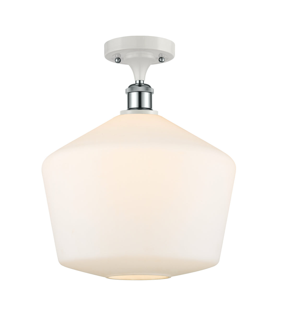 Innovations Ballston 516-1C-WPC-G651-12-LED Ceiling Light - White and Polished Chrome