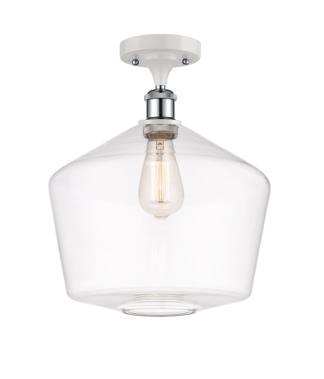 Innovations Ballston 516-1C-WPC-G652-12 Ceiling Light - White and Polished Chrome