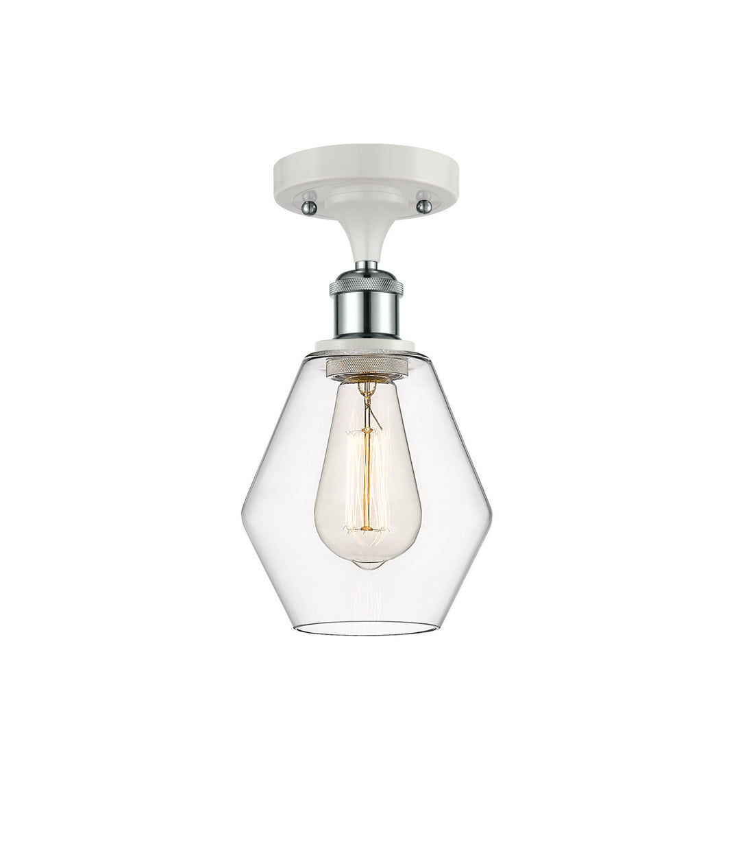 Innovations Ballston 516-1C-WPC-G652-6 Ceiling Light - White and Polished Chrome